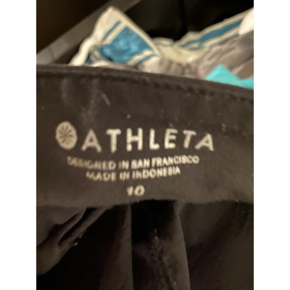 Athleta Womens Black Athletic 8.5 Inseam Shorts With Pockets  Stretch Size 10 - Picture 7 of 8